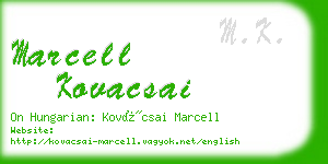 marcell kovacsai business card